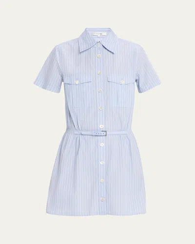 Frame The Striped Safari Shirtdress In Multi
