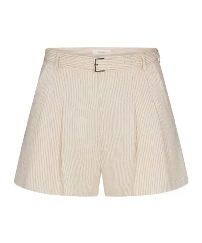 Frame The Striped Short In Neutral