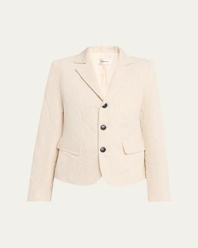 Frame The Striped Smart Blazer In Multi