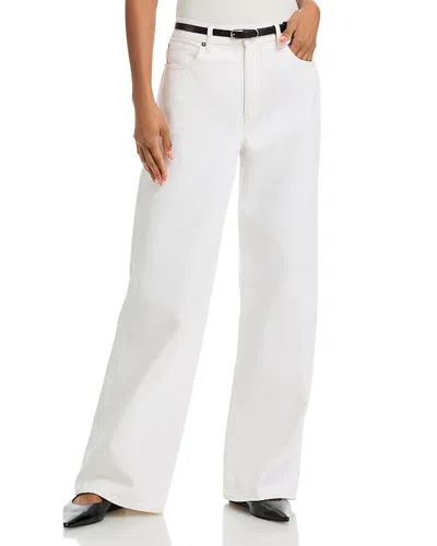 Frame The Stroll High Rise Wide Leg Jeans In Au Natural In White