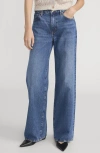 Frame The Wide Crop Jeans In Blue