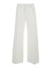Frame Le Pixie Slim Fit Palazzo Pants In White