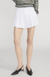 Frame The Structural Pleated High Waist Shorts In White