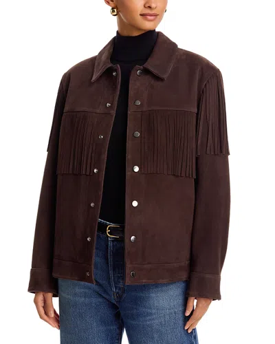 Frame The Suede Rodeo Jacket In Brown