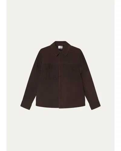 Frame The Suede Rodeo Jacket In Chestnut