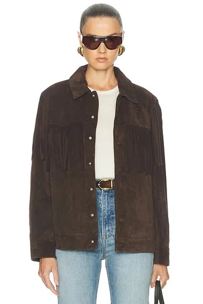 Frame The Suede Rodeo Jacket In Brown
