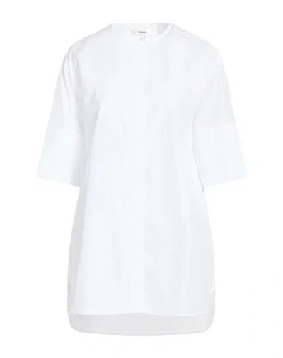 Frame The Sunday Shirt Woman Shirt White Size L Cotton