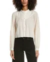 Frame The Swing Blouse In Alabastar In White