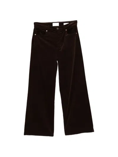 Frame The Swing Corduroy Belt-loop Trousers In Brown