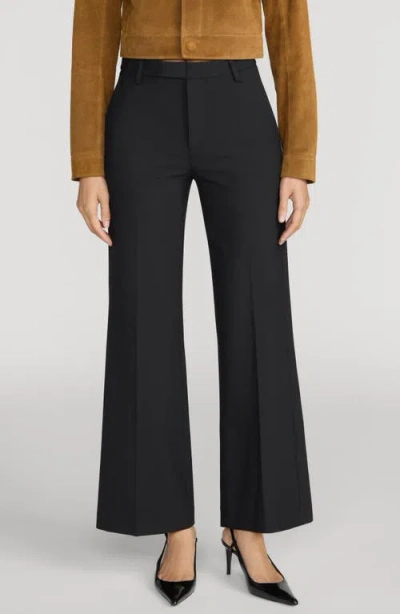 Frame The Swing High Waist Wide Leg Trousers In Black