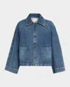 Frame The Swing Jacket In Blue