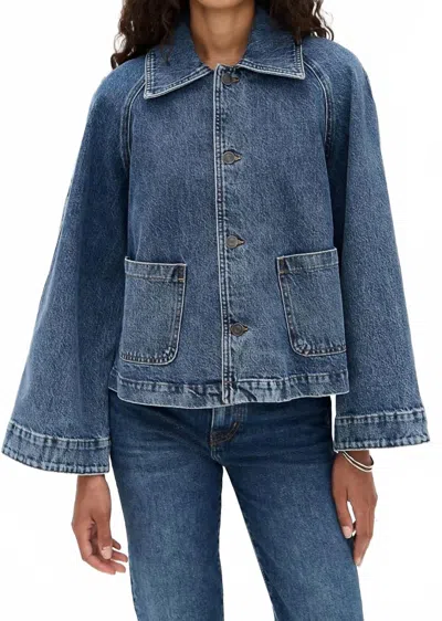 Frame The Swing Jacket In Hex In Blue