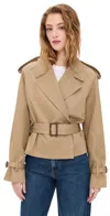 Frame The Swing Trench Coat In Desert Tan