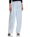 Frame The Tapered Wide-leg Jeans In Blue