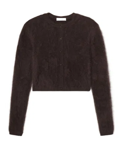 Frame The Teddy Cardigan In Black
