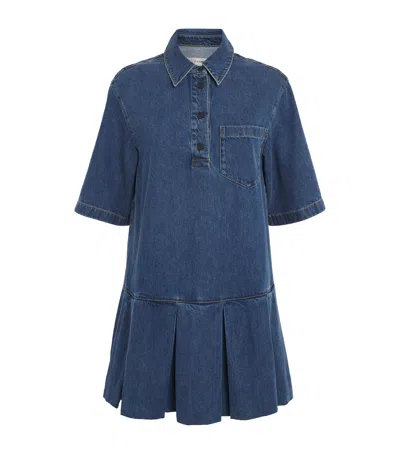 FRAME THE TENNIS DENIM MINI DRESS