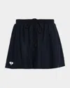 Frame The Tennis Drawstring Skirt Navy In Blue