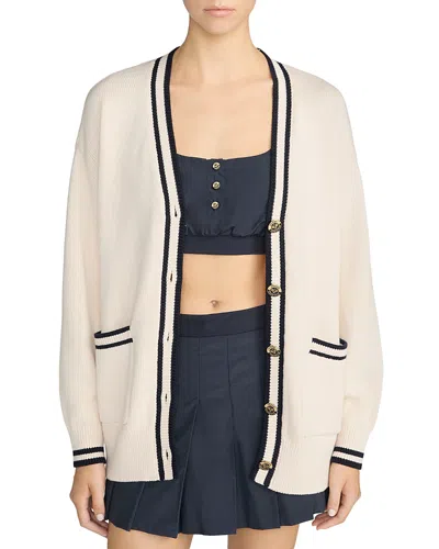 Frame The Tennis Oversized Cardigan In Neutral