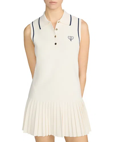 Frame The Tennis Pleated Mini Dress In White