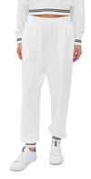 Frame Stretch-cotton Tennis Sweatpants In White