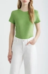 Frame The Terry Baby Tee In Green