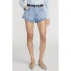 Frame The Tilt High Rise Denim Mini Shorts In Blue