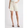 Frame The Timeless Cutoff Denim Shorts In Milkshake