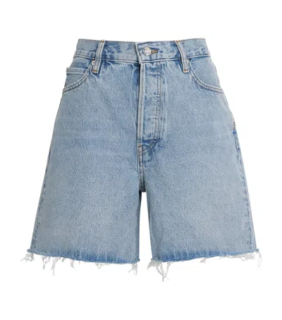 Frame The Timeless Denim Shorts In Blue
