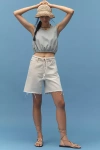 Frame The Timeless Raw-hem Denim Bermuda Shorts