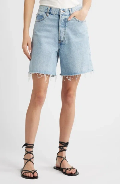 FRAME FRAME THE TIMELESS RAW HEM DENIM BERMUDA SHORTS