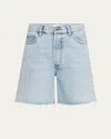 Frame Brigette Womens Released Hem Denim Cutoff Shorts In Tricky