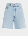 Frame Brigette Womens Released Hem Denim Cutoff Shorts In Tricky