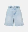 Frame The Trouser Short Denim Bermuda Shorts In Blue