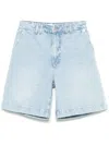Frame The Trouser Short Denim Bermuda Shorts In Blue
