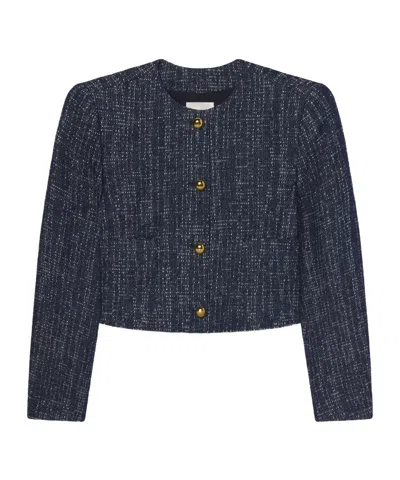 FRAME THE TWEED BUTTON-UP JACKET