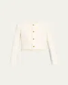 Frame The Tweed Fringe Jacket In White