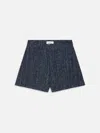 Frame The Tweed Short In Indigo In Blue