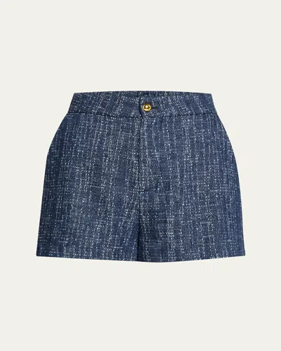 Frame The Tweed Shorts In Blue