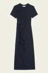 Frame The Twist Dress In Navy In Black