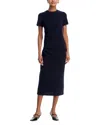 Frame The Twist Midi Dress In Navy In Blue