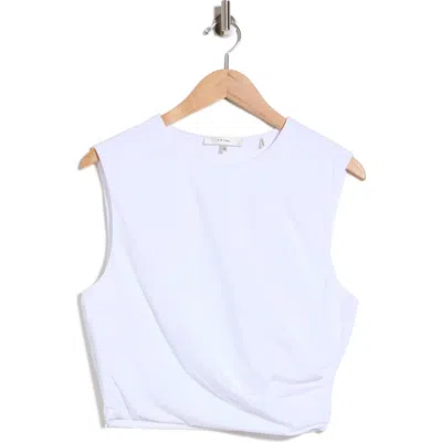 Frame The Twisted Crop Tank In White