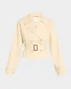 Frame The Uniform Trench Coat In Oat