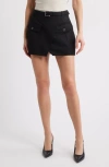 Frame The Utility Cotton Cargo Miniskirt In Black