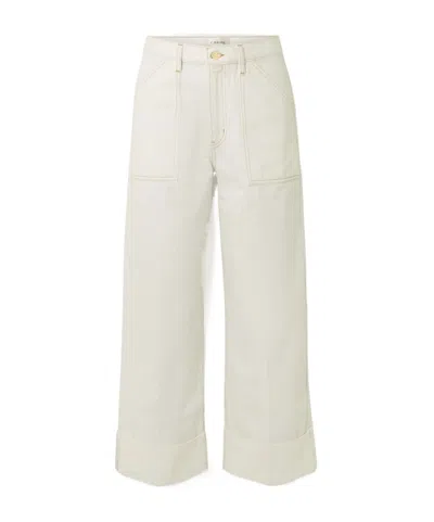 Frame The Utility High-rise Straight-leg Jeans In White