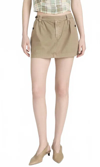 Frame The Utility Skirt In Army In Brown