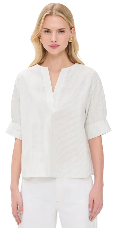 Frame Womens  Broderie Anglaise-embroidered Cotton-poplin Shirt In White