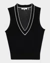 Frame The Varsity Vest In Black