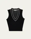Frame The Varsity Vest In Black