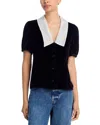Frame The Velvet Sailor Blouse In Black