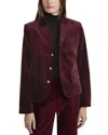 Frame The Velvet Smart Blazer In Burgundy